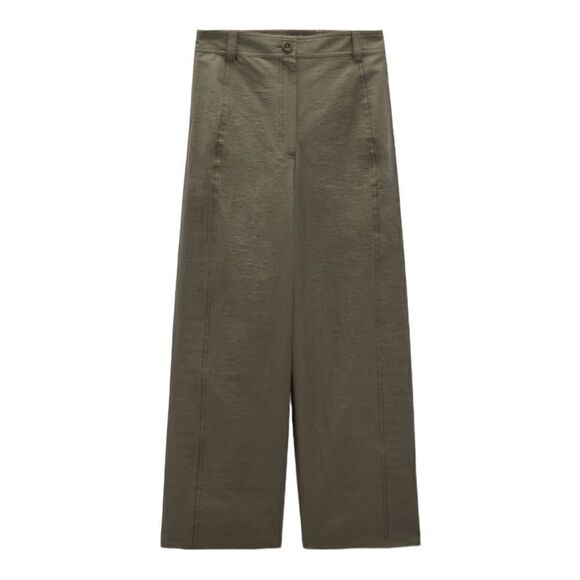 ZARA | Mid Khaki | POPLIN CULOTTES - Picture 2 of 8